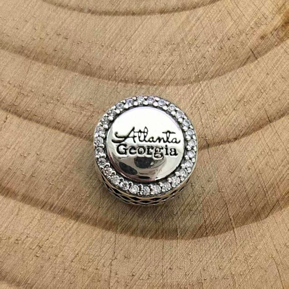 Pandora Atlanta Georgia Peach Charm Pendant, S925 Silver Jewelry - Picture 2 of 4